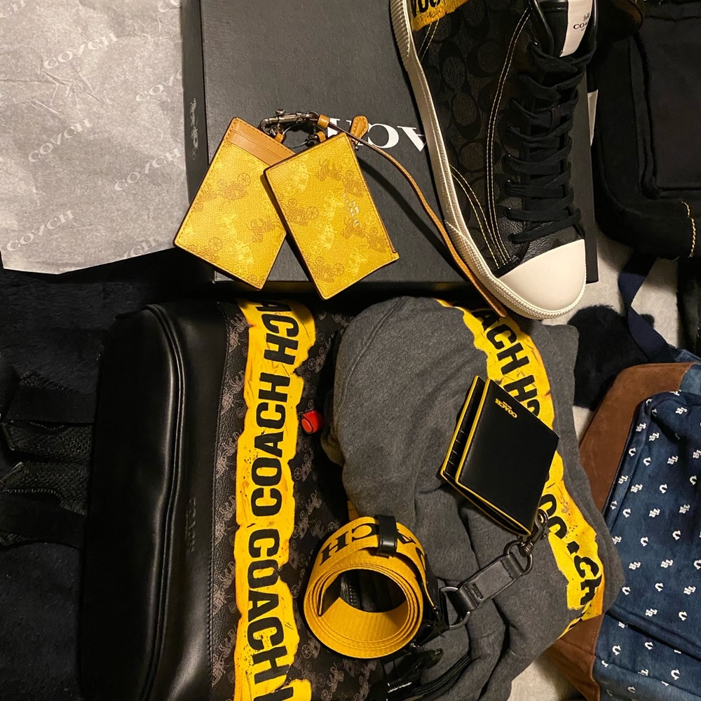 Coach Yellow Caution Bag NWT (or get the set) Hard to Find - Picture 9 of 10